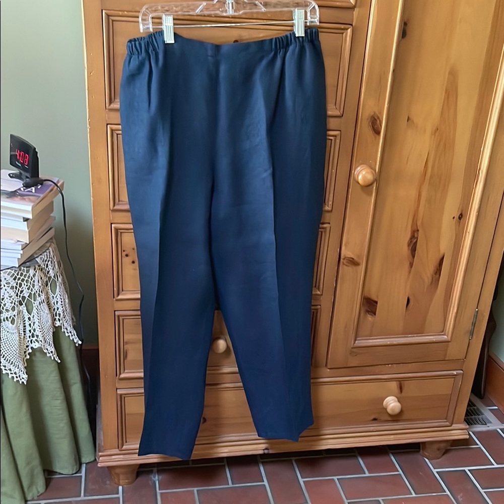 Flax Navy Ankle Pants